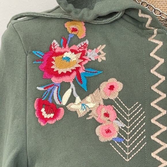 NEW SOLITAIRE embroidered green full zip hoodie S - Picture 7 of 14